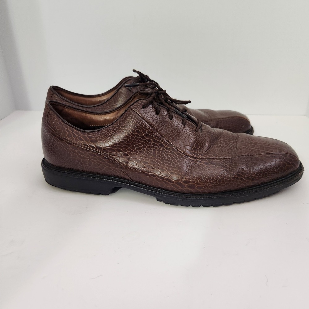 Footjoy Icon Leather Golf Shoe Lace Up Oxford Men 10.5 M Brown Snake spikeless - Picture 8 of 14